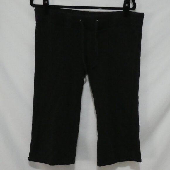 GARAGE CO | large | Versatile Black Drawstring Cropped South Beach Sweatpants - Picture 1 of 12